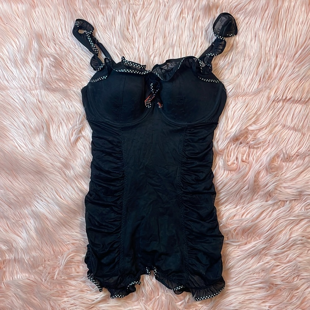 Victoria's Secret Women's Black and Pink‎ Semi Sheer Lingerie Size 36C